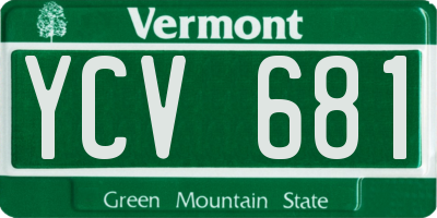 VT license plate YCV681