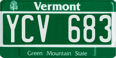 VT license plate YCV683