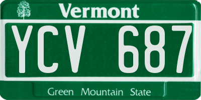 VT license plate YCV687