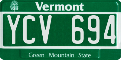 VT license plate YCV694