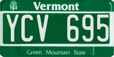 VT license plate YCV695