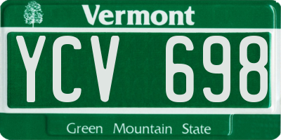 VT license plate YCV698