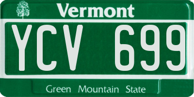 VT license plate YCV699