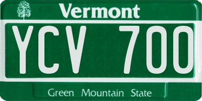 VT license plate YCV700