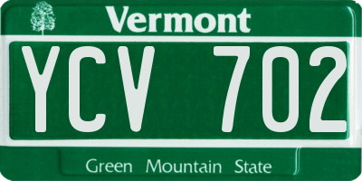 VT license plate YCV702