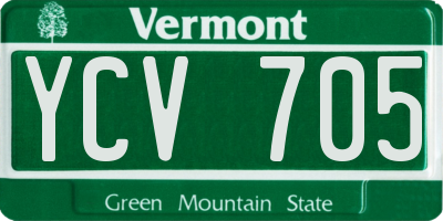VT license plate YCV705