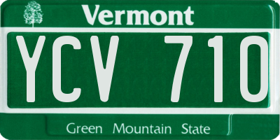 VT license plate YCV710