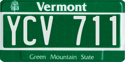 VT license plate YCV711