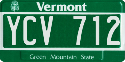 VT license plate YCV712