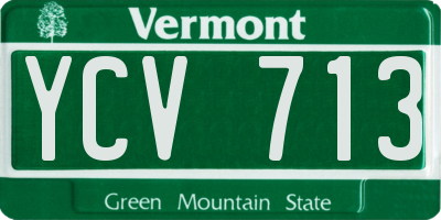VT license plate YCV713
