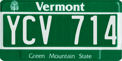 VT license plate YCV714