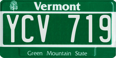 VT license plate YCV719