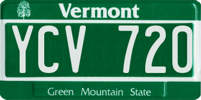 VT license plate YCV720