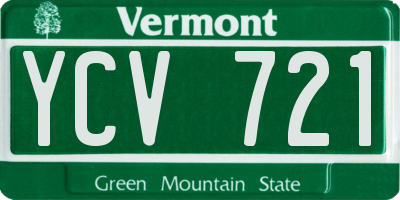 VT license plate YCV721