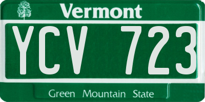 VT license plate YCV723