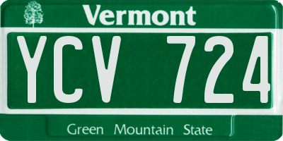 VT license plate YCV724