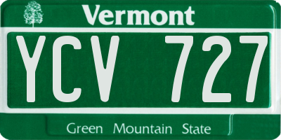 VT license plate YCV727