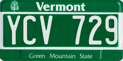 VT license plate YCV729