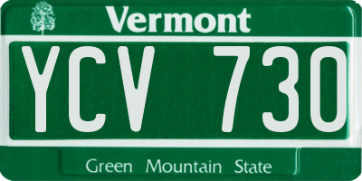VT license plate YCV730