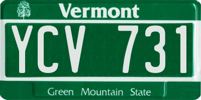 VT license plate YCV731