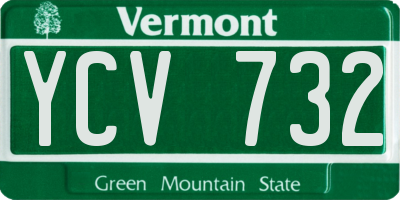 VT license plate YCV732