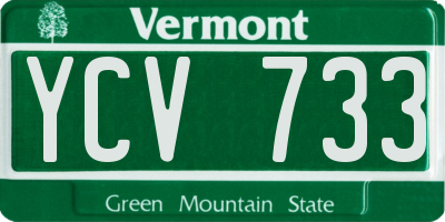 VT license plate YCV733