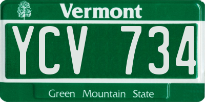 VT license plate YCV734