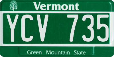 VT license plate YCV735