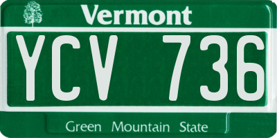 VT license plate YCV736