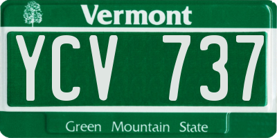 VT license plate YCV737