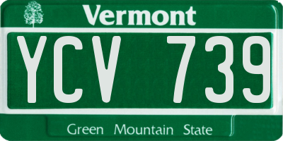 VT license plate YCV739