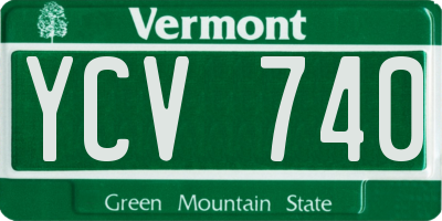 VT license plate YCV740