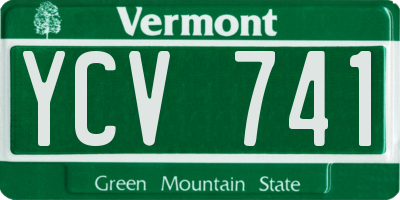 VT license plate YCV741