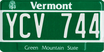 VT license plate YCV744