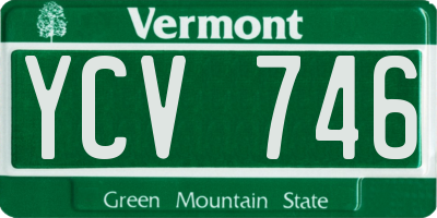 VT license plate YCV746