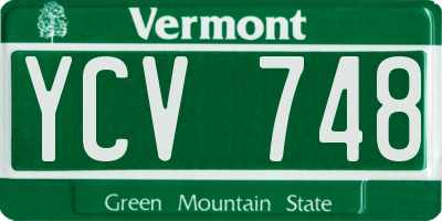 VT license plate YCV748
