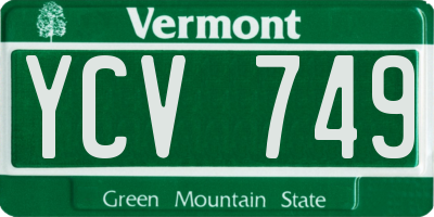 VT license plate YCV749