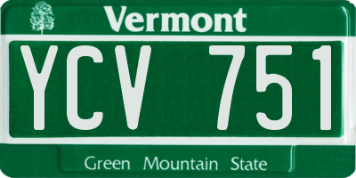 VT license plate YCV751