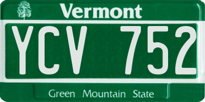 VT license plate YCV752