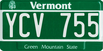 VT license plate YCV755