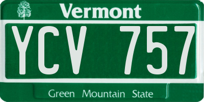 VT license plate YCV757