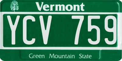 VT license plate YCV759