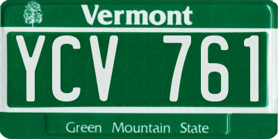 VT license plate YCV761