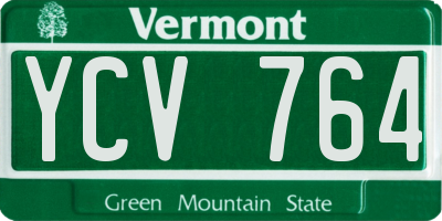 VT license plate YCV764