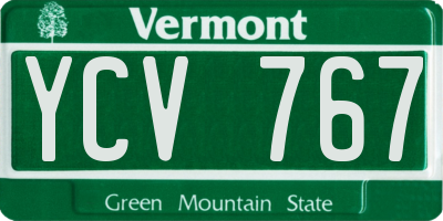 VT license plate YCV767