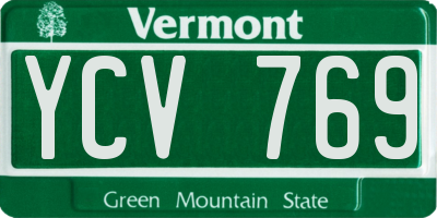 VT license plate YCV769