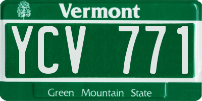 VT license plate YCV771