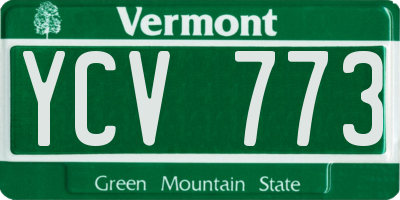 VT license plate YCV773