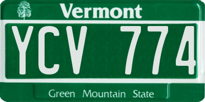 VT license plate YCV774