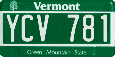VT license plate YCV781